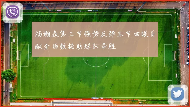 杨瀚森第三节强势反弹末节回暖贡献全面数据助球队争胜